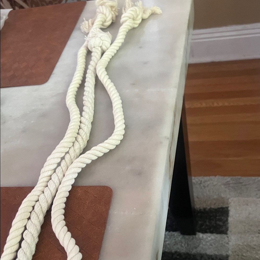 (3) Cream Twisted Rope Cord - Set of Decorative Cords